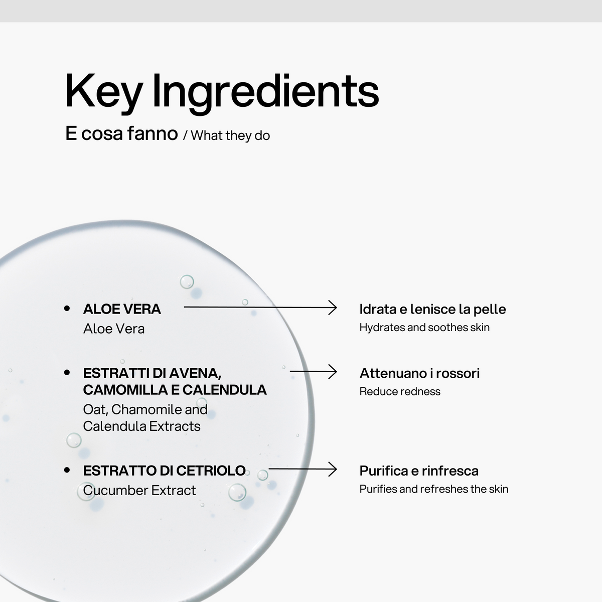 Detergente Viso Delicato Skin First, ingredienti chiave