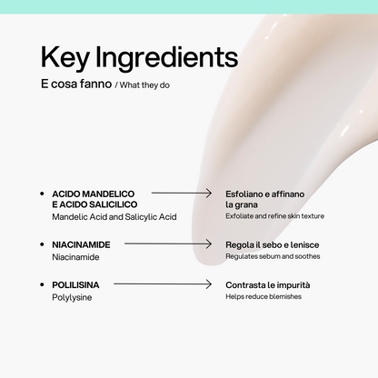Emulsione Corpo Purificante Skin First, ingredienti chiave